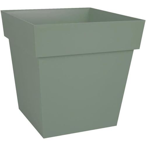 Non Communiqué Vert Eda Pot De Fleur Carré Toscane 39 Cm - 38 L - 39 X 39 X H 39 Cm - Laurier