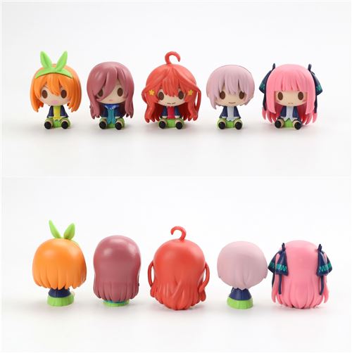 Set de 5 pièces Figurines The Quintessential Quintuplets Ichika Miku Nino Itsuki 4 cm
