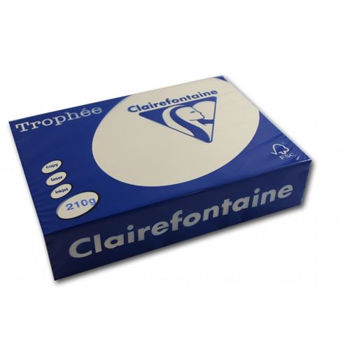 250 feuilles A4 - 210g - Couleur pastels - Ivoire - Trophée Clairefontaire 2204C