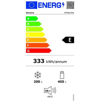 siemens - réfrigérateur américain 91cm 605l nofrost - kf96nvpea