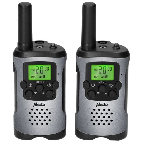 Lot de 2 talkie-walkies Alecto FR115GS Gris-Noir
