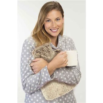 Bouillotte Déhoussable Micro-Ondable 30cm Taupe