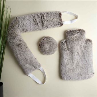 Bouillotte Déhoussable Micro-Ondable 30cm Taupe