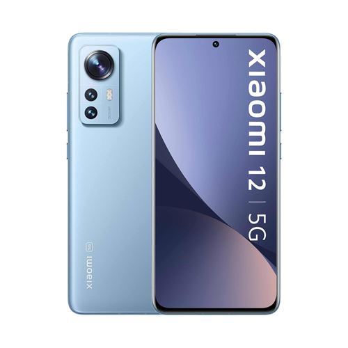 Xiaomi 12 - 5G smartphone - double SIM - RAM 8 Go / Mémoire interne 128 Go - écran OEL - 6.28 - 2400 x 1080 pixels (120 Hz) - 3 x caméras arrière 50 MP, 13 MP, 5 MP - front camera 32 MP - bleu