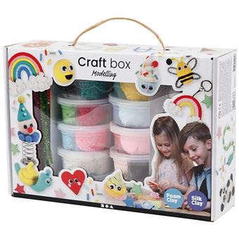 Coffret créatif pâte à modeler - Silk et Foam Clay - 1