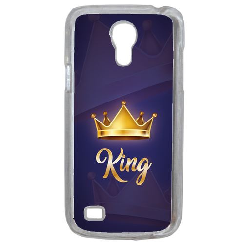 Coque King Fond Bleu Compatible Samsung Galaxy S4 Mini Transparent