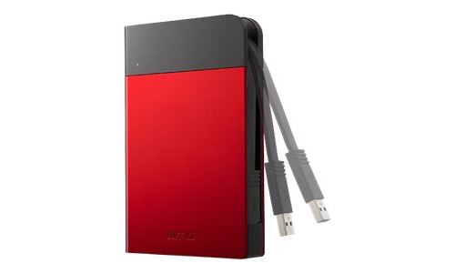 BUFFALO MiniStation Extreme - Vaste schijf - gecodeerd - 1 TB - extern (draagbaar) - USB 3.0 - rood