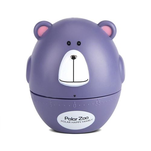Minuterie de cuisine mécanique 55 minutes # ours violet