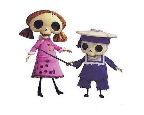 CORPSE BRIDE - Coffret 2 figurines squelettes g…