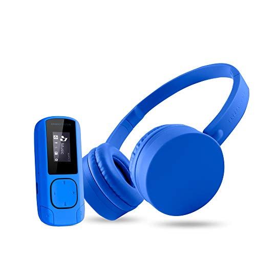 Energy Sistem Music Pack Lecteur MP3 Bleu 8 Go - Lecteurs et enregistreurs MP3/MP4 (Lecteur MP3, 8 Go, LCD, Radio FM, Bleu, Casque Audio)