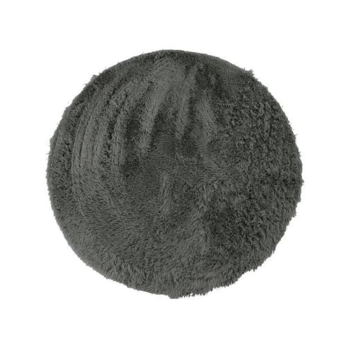 NEO YOGA Tapis de salon ou chambre - Microfibre extra doux - Ø 120 cm - Gris foncé