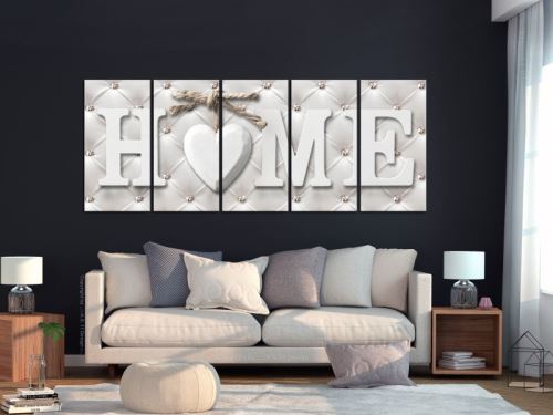 Tableau - Quilted Home (5 Parts) Narrow .Taille : 200x80