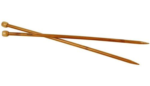 Creotime aiguilles à tricoter bambou 8 mm 35 cm