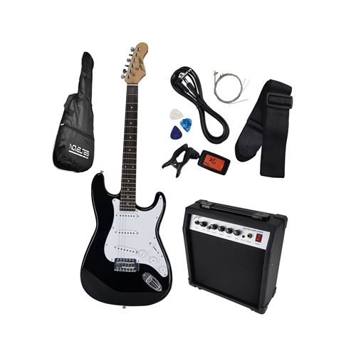 Rocktile ST Pack Guitare électrique set Black y compris amplificateur, sac,  accordeur, câble
