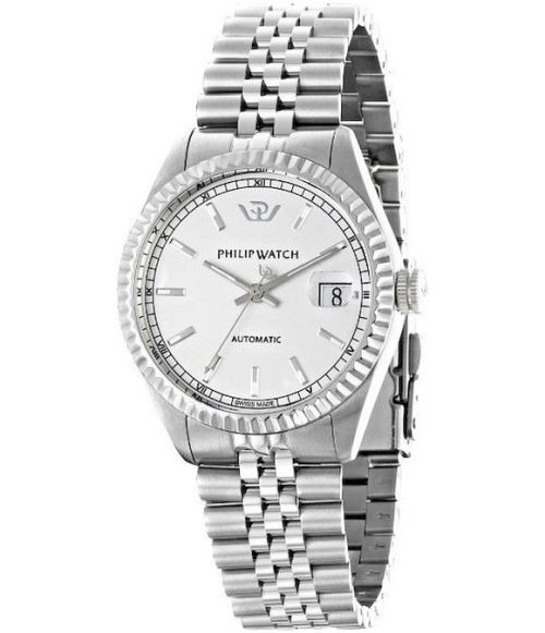 Philip Watch Montre Homme R8223597009 Automatiques Argent, Blanc