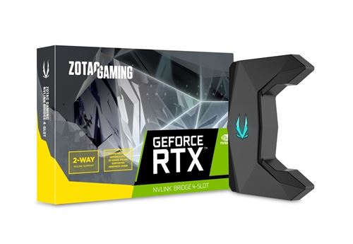 zotac zotac gaming nvlink bridge, quad slot - 80 mm noir
