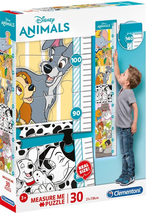CLEMENTONI  puzzle Mesurez-moi DisneyAmis des animaux 30 pi&egrave;ces 