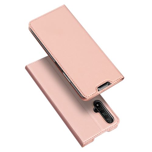 Etui en PU avec fente pour carte or rose pour votre Huawei Honor 20