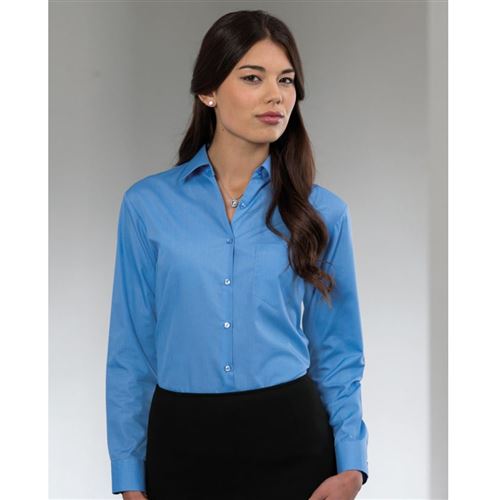 Chemise femme popeline pur coton manches longues - Russell