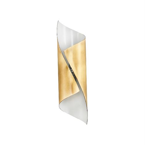 HOMEMANIA Lampe Murale Tarsus Applique - Or en Métal, 9 x 9 x 31 cm, 2 x G9, Max 40W