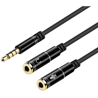 Cable Double Jack Adaptateur Audio et Micro Compatible pour Smartphone  Ordinateur Casque Phonillico®