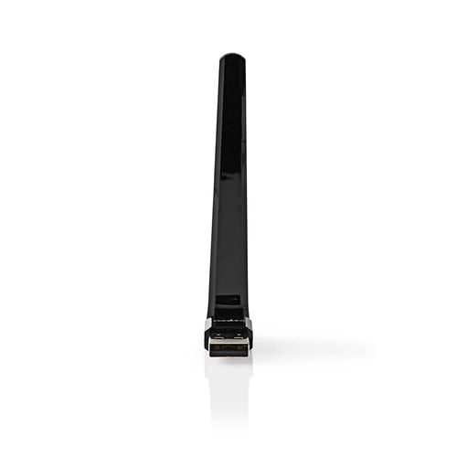 Nedis AC600 Wireless Network Dongle + Antenna - Netwerkadapter - USB 2.0 - 802.11ac - zwart
