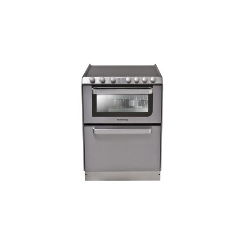 Rosières TRV60IN/U - Cuisinière - pose libre - largeur : 60 cm - profondeur : 60 cm - hauteur : 86.5 cm - inox avec lave-vaisselle