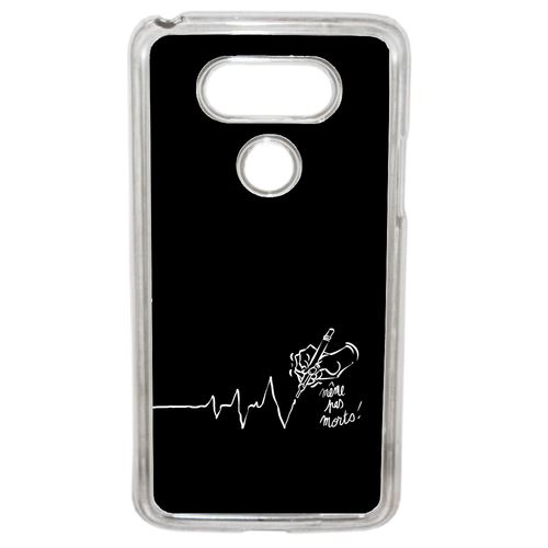 Coque Black Crayon Electrocardiogramme Compatible Lg G5 Transparent