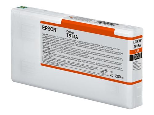 Epson T913A - 200 ml - oranje - origineel - inktcartridge - voor SureColor P5000, SC-P5000, SC-P5000 STD Spectro, SC-P5000 Violet, SC-P5000 Violet Spectro