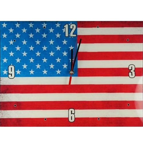 Pendule rectangulaire en verre USA