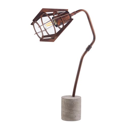 Versanora Rustica lampe à poser lampe de bureau lampe de chevet cuivrée ciment