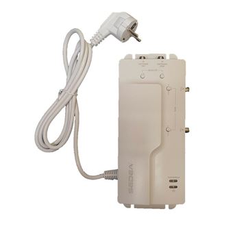 Amplificateur Intérieur 30 DB Réglable 2 Entrées UHF + DAB Avec 2 Sorties Et Parasurtenseur