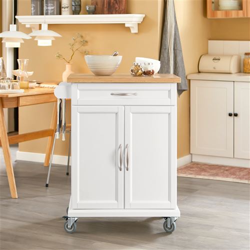 Desserte chariot de cuisine de service meuble de rangement roulant L66cmxH90cmxP46cm SoBuy® FKW13-WN