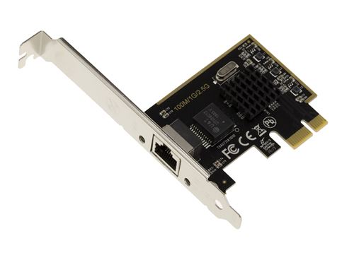 Carte contrôleur PCIe 2.5 Gigabit ETHERNET 10/100 / 1000 (1G) / 2.5G. Connecteur RJ45. CHIPSET REALTEK RTL8125