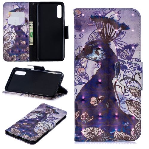 Etui en PU impression de motifs prétentieux pour votre Samsung Galaxy A70