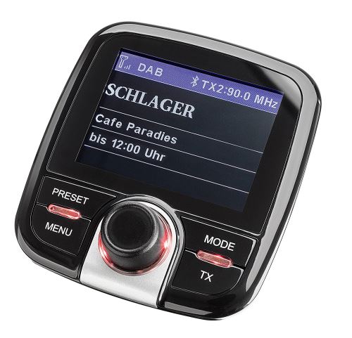 Dual 75107 DAB env. 10 Adaptateur allume-cigare (automatique Fonction Stations, Bluetooth et prise AUX-IN, écran couleur Noir