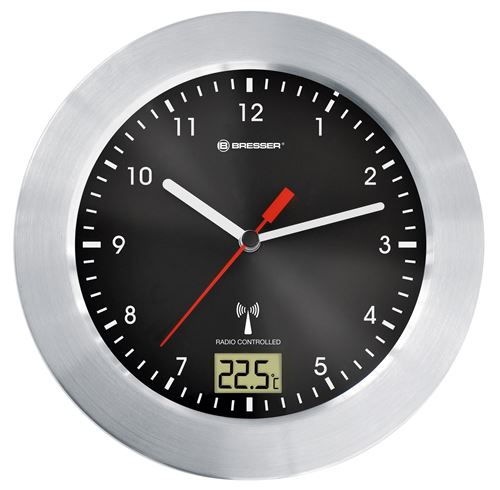 BRESSER Horloge murale MyTime bath fond noir
