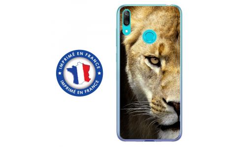 Coque souple pour Huawei Y7 (2019) avec impression Motifs tête de lionne