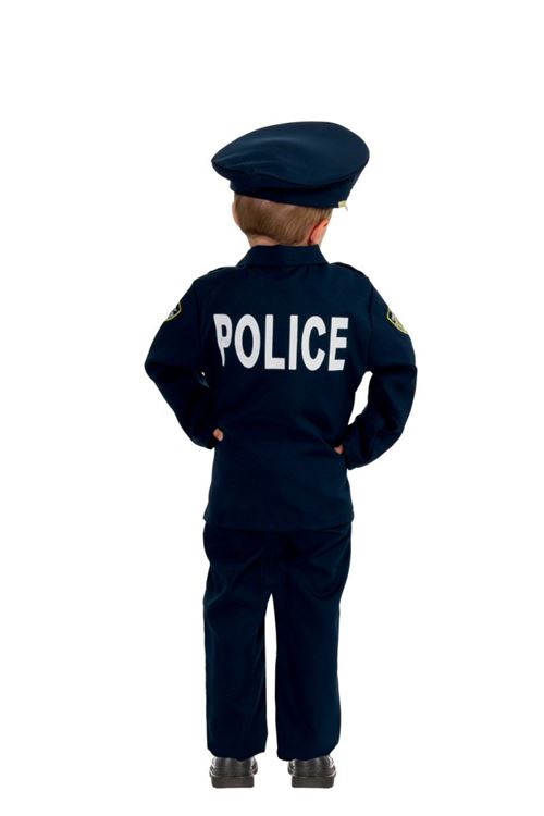 Costume Policier Français Enfant - Bleu - 116 cm - Déguisement