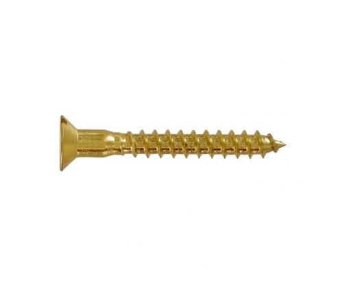 Lot de 16 vis tete fraisee - oe 4 x 20 mm - bois et acier laitonne