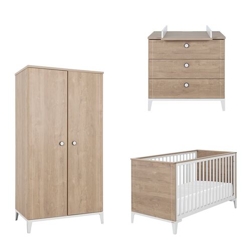 Ensemble b&eacute;b&eacute; MARCEL MARCEL GALIPETTE Bois Marron 70x140 cm