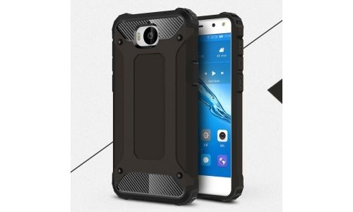 Coque Hybride pour Huawei Y6-2017 coloris noir
