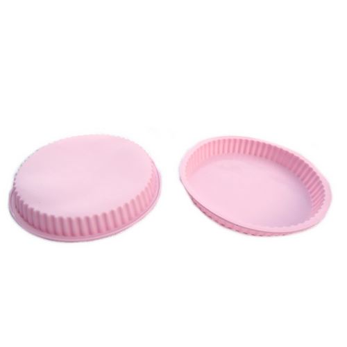 Moule a tarte rond en silicone gâteau patisserie rose