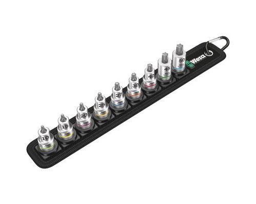Jeu de douilles-embouts Wera Belt B 3 TORX® HF 05003972001 10 pièces TORX® intérieur 3/8 (10 mm)