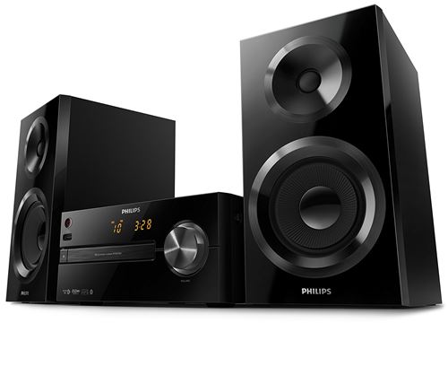 Philips Audio btm2560 – Micro chaîne Bluetooth avec son puissante et alarme (CD, USB, Radio), noir