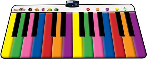 Tapis piano Rainbow géant touches colorées 24 touches
