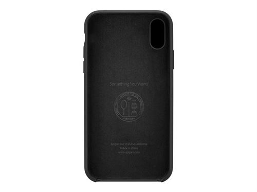 Spigen Silicone Fit - Achterzijde behuizing voor mobiele telefoon - silicone - glad mat zwart - voor Apple iPhone X, XS