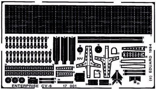 Flugzeugträger Uss Enterprise Cv6 Für Tamiya Bausatz 77514- 1:700e - Eduard Accessories