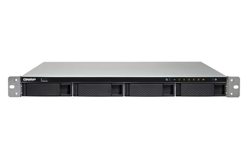 QNAP TS-463XU-RP - Serveur NAS - 4 Baies - rack-montable - SATA 6Gb/s - RAID 0, 1, 5, 6, 10, JBOD, disque de réserve 5, 6 disques de secours, disque de réserve 10 - RAM 4 Go - Gigabit Ethernet / 10 Gigabit Ethernet - iSCSI support - 1U