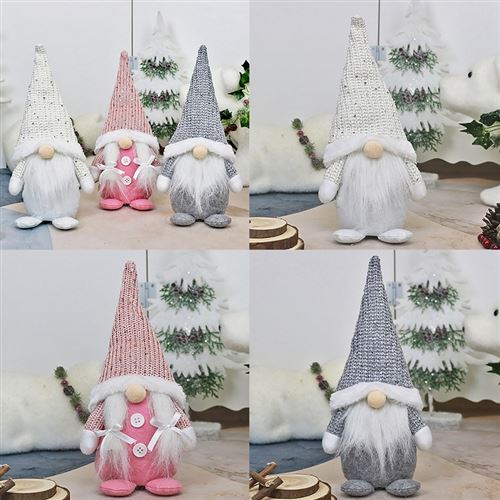 Peluche Noël Gnome Sans Visage 25CM Multicolore W161 - Animal en